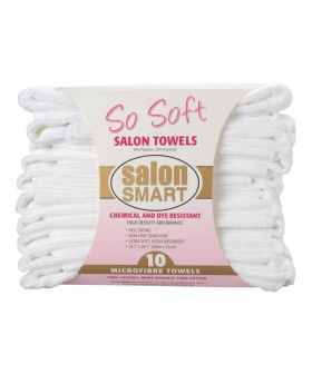 Salon Smart So Soft Microfibre Salon Towels - 10pk-White