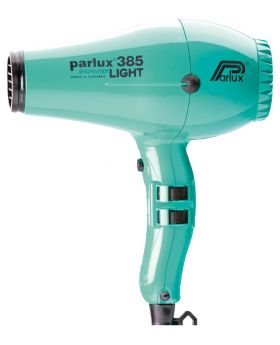 Parlux 385 Power Light Ionic+Ceramic Pro Hair Dryer+2 Nozzles-Aquamarine