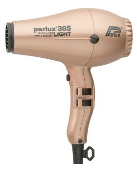 Parlux 385 Power Light Ionic+Ceramic Pro Hair Dryer+2 Nozzles-Light Gold