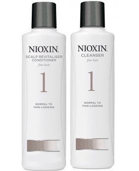 Nioxin System 1 Cleanser Shampoo and Scalp Revitaliser Conditioner Duo 300ml