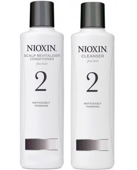 Nioxin System 2 Cleanser Shampoo and Scalp Revitaliser Conditioner Duo 300ml