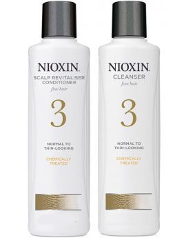 Nioxin System 3 Cleanser Shampoo and Scalp Revitaliser Conditioner Duo 300ml