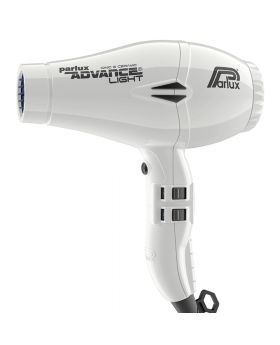 Parlux Advance Light Ceramic and Ionic Hair Dryer With 2 Nozzles-White