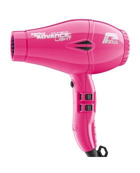 Parlux Advance Light Ceramic and Ionic Hair Dryer With 2 Nozzles-Pink