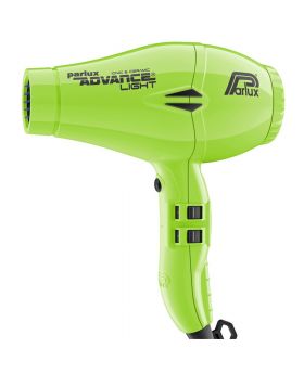 Parlux Advance Light Ceramic and Ionic Hair Dryer With 2 Nozzles-Green