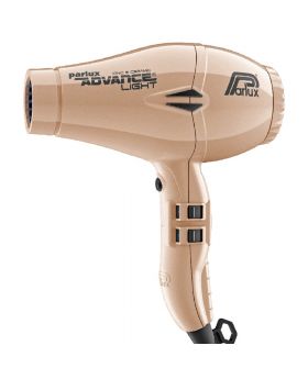 Parlux Advance Light Ceramic and Ionic Hair Dryer With 2 Nozzles-Gold
