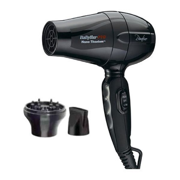 BaByliss Pro Bambino Travel Size Nano Titanium Hair Dryer With 2
