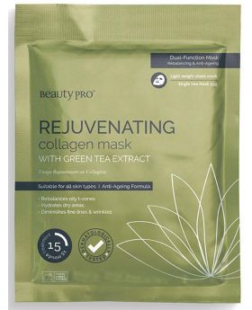 Beauty Pro Rejuvenating Collagen Sheet Mask with Green Tea extract