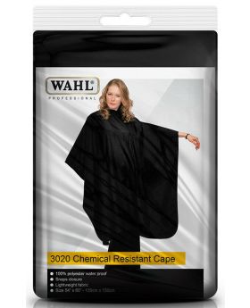 Wahl Chemical Resistant Cape Barber Salon Hair Cape Water Proof 3020 (Black)