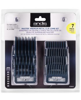 Andis Master Premium Metal Clip Blade Attachment Clipper Combs Guide, 7 Set-33645