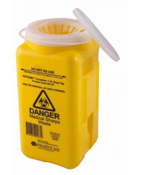Sharps Disposal Container With Resealable Top 1.4L AS4031