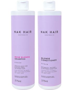Nak Rose Blonde Shampoo and Conditioner 375ml Duo