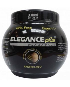 Elegance Plus Extra Hold 24hr Hair Styling Gel 500g - Mercury
