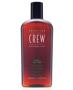 American Crew 3-IN-1 Tea Tree Shampoo, Conditioner, Body Wash 450ml