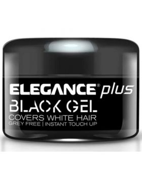 Elegance Plus Styling Black Gel Covers White Hair 100ml