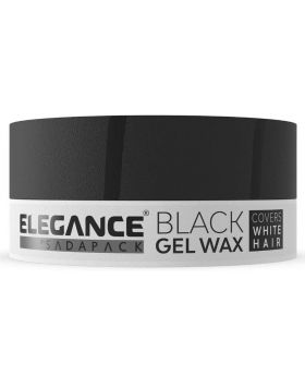Elegance Hair Styling Black Gel Wax Covers White/Gray Hair 140g