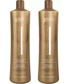 Brasil Cacau Anti Frizz Shampoo and Conditioner Duo 1000ml 