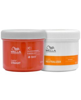 Wella Creatine + Straight Coloured/Sensitised Hair Kit 400ml