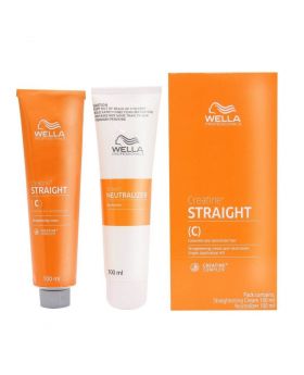 Wella Creatine + Straight Coloured/Sensitised Hair Kit 100ml