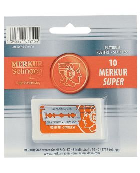 10x Merkur Super Platinum Double Edge Safety Razor Blades