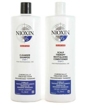 Nioxin System 6 Cleanser Shampoo and Scalp Revitaliser Conditioner Duo 1L 