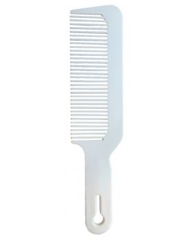 Marvy Flat Top Barber's Hair Clipper Cutting Comb White 12499